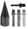 Wood Splitting Drill Bit, 4PCS Removable Log Splitter Cone Screwdriver Hexagon + Square + Round, Firewood Log Splitter Heavy Duty Wood Chopper Drill for Electric Drill (42mm)