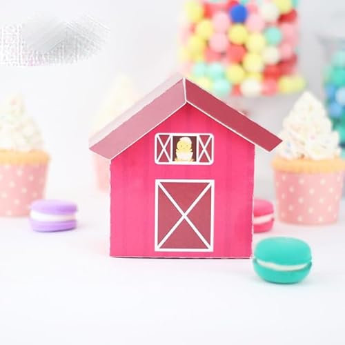 Bauernhoftiere, Süßigkeitenboxen, Geschenktüten, Kekse, Verpackung, alles Gute zum Geburtstag, Partyzubehör, Banner, Kuchendeckel, Strohhalme, Pappbecher, Boxen, 5 Stück