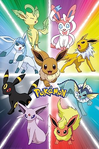 Laminiertes Pokemon Eevee Evolution Maxi-Poster