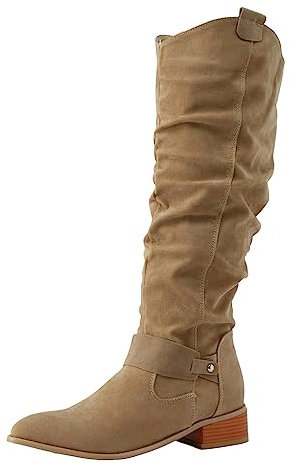 Stivali Alti Donna Tacco Cowboy Western Estivi Morbidi Bianchi Platform Elasticizzati Traspiranti Espadrillas Zeppa Lacci a-Bianco 37