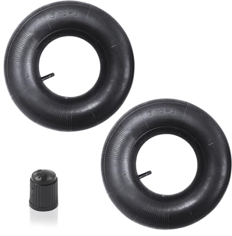 2pcs 15x6.00-6 Inner Tube with TR-13 Straight Valve, Compatible with Various Lawn Mowers, Wheelbarrows, Garden Trailers, Go-Karts, Golf Carts and More