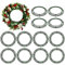 Thealyn 12 Stück 45 cm Metall Kranz Rahmen Grün Draht Kranz Ringe für Weihnachten Neujahr Party Home Decor Crafts Supplies