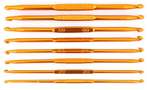 8-teiliges Doppelend-Häkelnadel-Set, Aluminium-Häkelnadeln, Stricknadel-Set, Pullover, Garn, Stricknadeln, Webhandwerk, Werkzeugset für DIY Nähen, Mütze, Pullover, Schuhe