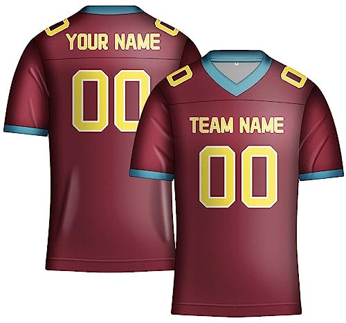 Maglia da calcio per uomo/donna/giovane, personalizzabile con scritta Jersry e scritta in lingua inglese Add Team Name Number Sport, taglia S-6XL, Nero e rosa, S