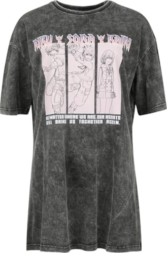 Kingdom Hearts Riku Sora Kairi Frauen T-Shirt schwarz Disney, Fan-Merch, Gaming