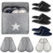 RHHGHY 6 Pezzi Ciabatte Ospiti Feltro Kit, Pantofole Ospiti Riutilizzabili, Suola Antiscivolo Ciabatte Hotel Casa Ospiti, con Custodia, per Casa, Viaggi, Bagno, Hotel