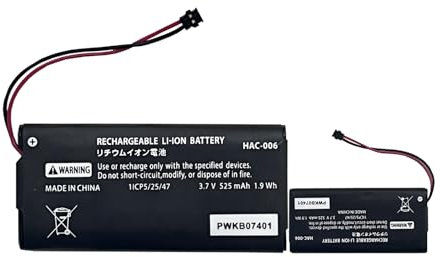 HIGHAKKU Replacement Battery HAC-006 Compatible with Nin-tendo Swi-tch Joy-Con Controller HAC-A-JCL-C0, HAC-A-JCR-C0, HAC-015, HAC-016