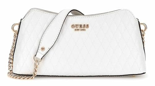 GUESS Betula Top Zip Shoulder Bag White