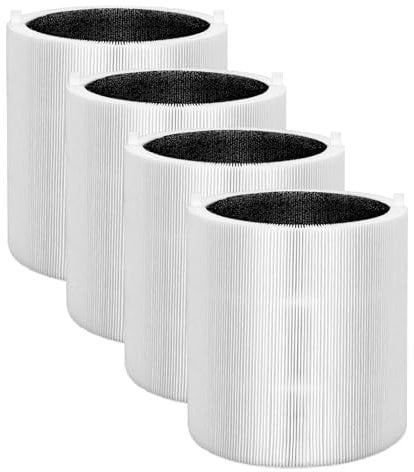 Vanbolt 4Pack 311Auto Filter Replacement-Compatible with Blueair Blue Pure 311 Auto Air Purifier Filter,Collapsible H13 True HEPA and Activated Carbon 3-in-1Replacement Filter (4)
