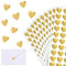 Herz Aufkleber, 600 Stück, Glitzer Herz Aufkleber, Selbstklebend Herzform Sticker Etiketten für Valentinstag Hochzeit Geschenkbeutel DIY Handwerk Scrapbooking Umschlagsiegel (Gold)