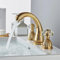 ASerZenith Robinet de lavabo Robinet de lavabo, Robinet de lavabo de Salle de Bain, mélangeur de lavabo à 3 Trous, Robinet d'eau Chaude et Froide