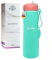 Avaloy faltbare Trinkflasche faltbare Trinkflasche Silikon 600ml Wiederverwendbare faltbare Wasserflasche leichte,flexible, rollbare Wasserbeutel nachfüllbar weiche Flasche Wandern Flasche