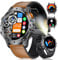 FOXBOX Montre connectée homme avec armbands magnétisés,1,43''AMOLED 500mAh Étanchéité IP68 Waterproof Smart Watch,110+ Modes Sportifs,Appels Bluetooth Calories Fréquence Cardiaque Tension Sommeil 2025
