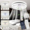 Ceiling Fans with Lights, 50cm Smart Ceiling Fan Light with 3 Light Colors 6 Speed, Dimmable, Reversible, Timer, LED Ceiling Fans with Lights and Remote for Bedroom Living Room
