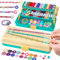 TingingYuli Set di braccialetti dell'amicizia per ragazze, arte e artigianato, per bambini, fai da te, per ragazze, giocattoli di Pasqua, regali di compleanno per bambini di età (Giallo/Blu)