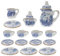 Abaodam 1 Satz Tee Set Puppenhaus-Tapete Korb Puppenhaus-Miniaturmöbel Strauß Dollhouse playmobile puppenhauszubehör Mini-Teetasse aus Keramik Miniatur aus Keramik