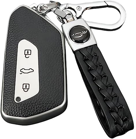 Z.MYUKI 【6 Farben】 Schlüsselhülle mit Schlüsselanhänger für Cupra Terramar 2025-2026 Zubehör Key Cover (Silber)