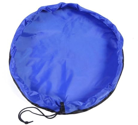 Wisafory Spielzeug Aufbewahrung Sack Aufbewahrungstasche für Spielzeug Kinder Spieldecke Aufräumsack Spielsack Aufbewahrung Teppich Kinderspielzeug Aufbewahrungsbeutel Dunkelblau Durchmesser 0,5m