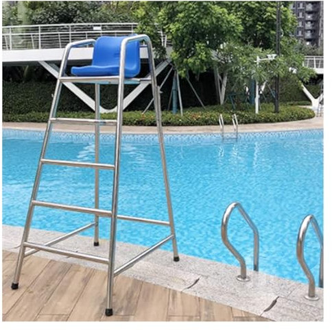QAZXDRFG Silla de Salvavidas Desmontable para Piscinas y Parques acuáticos, Asiento de observación de Acero Inoxidable con Altura Ajustable, Ideal para supervisión de Seguridad.