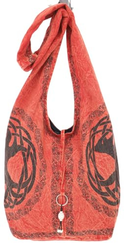 GURU SHOP Boho Tasche, Ethno Shopper mit keltischem Druck, Schulterbeutel