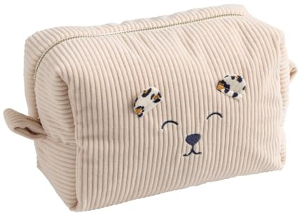 Trousse de toilette en velours côtelé