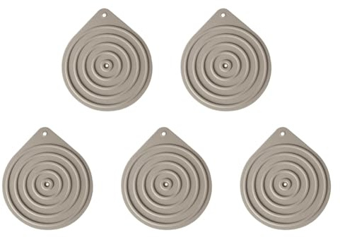 Bortivier 5 Pcs Silicone Microwave Plate Warmers, Non-Slip Food Warming Mats for Oven, Hot Pan Cooking