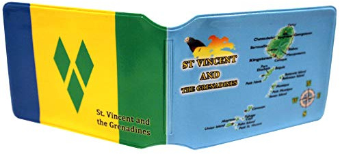 (80+ Designs) Bus Pass Wallet Credit Travel Rail Ticket Card Holder for Oyster Zip Business ID Card - Bifold - Party Bag Gift School Leaver (St. Vincent and The Grenadines)