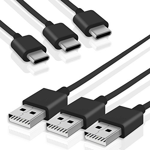 mtb more energy [3 Stück Multipack] USB-C Daten- / Ladekabel für Smartphones von Huawei, HTC, ZTE, Vernee und mehr - kompatible Modelle Siehe Liste - Länge: 2 Meter - Schwarz