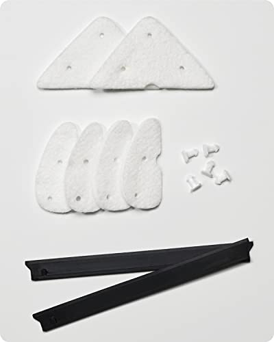 BAFFECT Einstellbare Magnetische Fensterreiniger Refill, 10 Sätze Ersatzpads und Klingen Refill Austauschbare Dreieck Schwamm und Gummistreifen Ersatz, für einstellbare Fensterreiniger 4-30mm