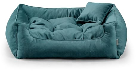 Gutekissen® Exklusiv Stoff Hundebett Hundeliege Hundekissen Hundeliege Hundeliege Hundeliege - Langlebige Materialien und hohe Qualität Basel XS-3XL (S-65x55, Smaragd)