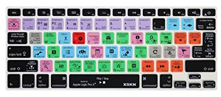 XSKN Logic Pro Shortcut-Tastatur-Silikonhülle, kompatibel mit MacBook Air 13, MacBook Pro 13, 15, 17 Zoll mit US- und EU-Layout (2015 oder ältere Version)