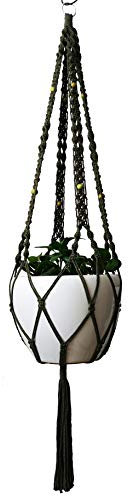 Hanpo Hängepflanze aus Hanpo aus Hanpo mit 4 Beinen, 150 cm, ohne Topf für 30,5-33 cm Blumentopf 59 Dark Green -Cotton