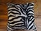 PAGO POCO Kissenbezüge oder Dekokissen Zebra-Design aus Samt, 100% Made in Italy. 50X50