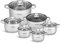 Edenberg 12-teilige Topfset Kochtopf EB-4010. Ideal für Gas, Elektro, Halogen, Keramik- und Induktionsherde.