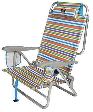 CREVICOSTA QUALITY MARK MARCAS DE CALIDAD - FUSIÓN 2108 - Silla de Playa Plegable con reposabrazos, 9 Posiciones y Nevera Trasera. Tela Oxford (Multicolor)
