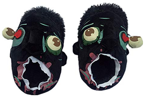 BESPORTBLE 1 Pair Zombie Slippers Halloween Anti-slip Slippers Fuzzy Slippers Zombie Footwear Plush Cotton Slippers Warming Slippers Men House Shoes Household Shoes Cosplay Soft Suede Upper