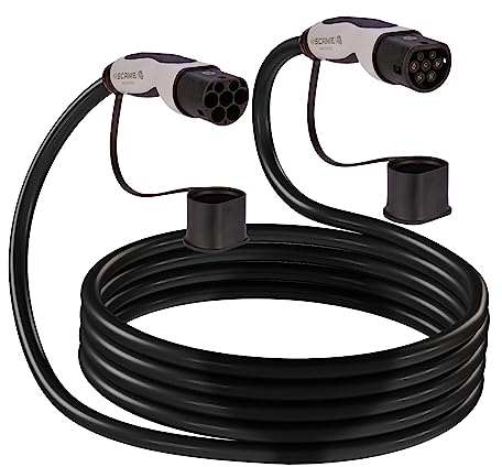 SCAME | Cavo Caricabatterie Auto Elettrica - Connessione Monofase Cavo Tipo 2 a Tipo 2 - 7,4 Kilowatt - 32 Ampere - Lunghezza 5 Metri