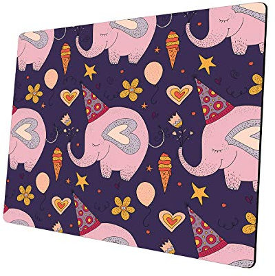 Personalized Mouse Pad , Natural Rubber Non-Slip Rectangle Mouse Pads,Printed Cute Elephant Pattern Mouse Pads Home Office Computer Gaming Mousepad Mat 9.5x7.9x0.12 inches