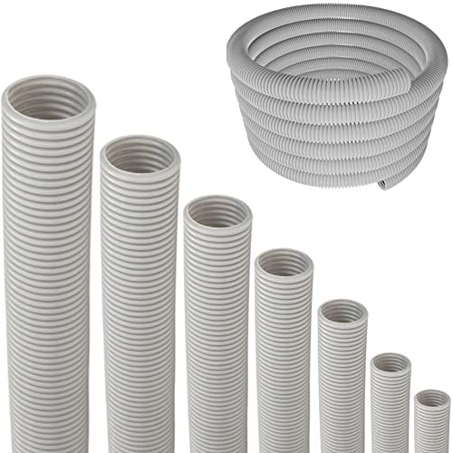 Universeller Flexibles Wellrohr Härtedruck 320N | Länge: 5 10 25 oder 50 m Kabelschutz Schutz Rohr ungeschlitzt Auswahl: (Ø 24,3 mm innen/Ø 32 mm außen / 1m Meter)