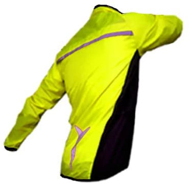 CYCLING JACKET Hi Viz WATERPROOF WINDPROOF BREATHABLE HIGHLY VISIBLE CYCLING RIDING WALKING RUNNING SKATING HIGHLY VISIBLE (X-LARGE 24 inch pit to pit, YELLOW hi viz)