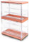 Vitrine en Acrylique Transparent; Plusieurs étapes pour la Collection Lego, Figurines, Modèles ; Boîte d'affichage de Gadgets, Organisateur de Collection de Figurines d'action ; (2, Orange)