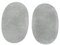 zalati Elbow Knee Patches 2pcs Oval Shaped Sew-On Fabric for Sewing Appliques - Grey