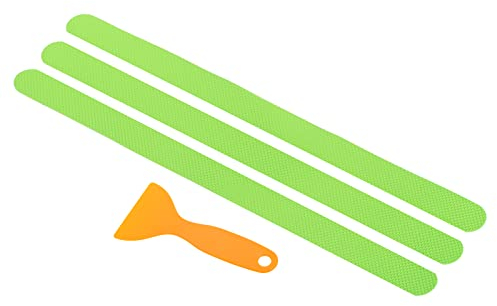 PATIKIL 15x0.8 Rutschfest Griff 6Pack Fluo Zugstreifen Quadrat mit Spachtel für Treppen-Wannen-TOILET, Grün