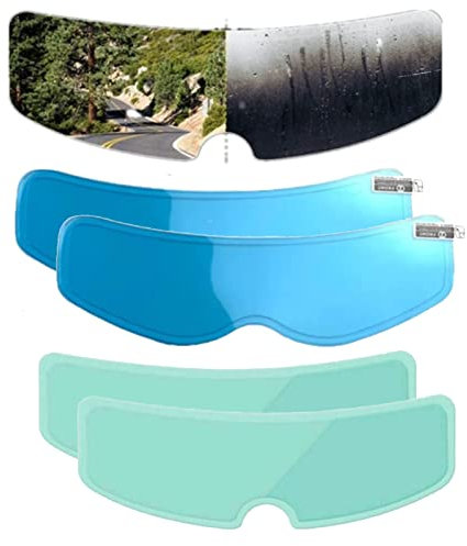 Pellicola antiappannamento fotocromatica per casco, Pellicola antiappannamento per scudo universale per casco, per visiera con visiera antipioggia(Anti-fog+Anti-rain 2 sets)