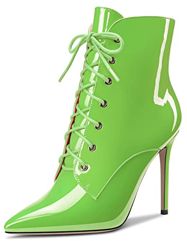 Castamere Donna Spillo Alto High Tacco Heel Cerniera a Punta Stivaletti Lacci Dress Sexy Ufficio 10 CM Heels Stivali Smeraldo Verde 42 EU