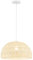 COSTWAY Pendelleuchte Papier, Boho Lampe hängend, 45x26cm Geflochten Hängelampe Korb, E27 Hängelampe für Schlafzimmer Wohnzimmer Esszimmer Flur Küche, Beige