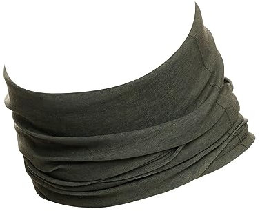 Hilltop Multifunktionstuch, Halstuch, Sporttuch, Schlauchtuch, Kopftuch, Schal, Cooles Design in Trendfarben, für Damen und Herren, Farbe/Design:oliv uni