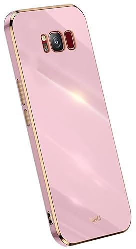 RankOne Phone Case is suitable for Samsung Galaxy S8 (5.8 Inches), Electroplating Frame Silicone Mobile Phone Case - Purple