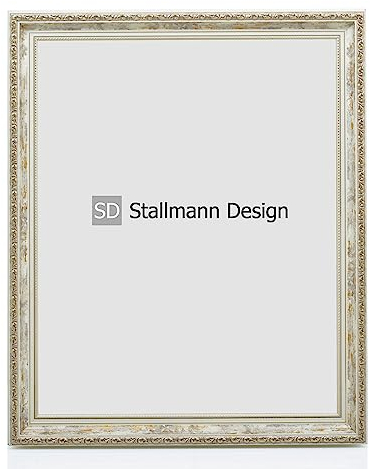 Stallmann Design Barockrahmen “OIA” | 10x15 cm | Vintage | Echtholz-Bilderrahmen antik | mit Kunstglas | Fotorahmen aus Holz im Vintagestyle