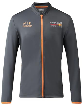 Red Bull Racing Formel 1 Team - Special Edition Dutch Zandvoort Grand Prix - Langarm Trainingsjacke - Max Verstappen - Asphaltgrau - Unisex